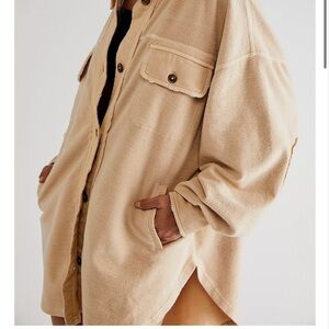 Free People Tan Oversized Jacket
